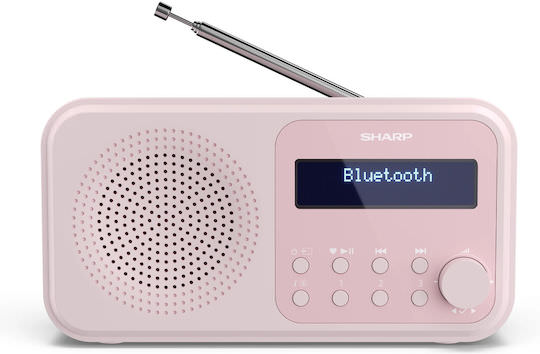 Sharp Tokyo Φορητό Ραδιόφωνο Επαναφορτιζόμενο DAB+ με Bluetooth και USB Ροζ - Image 1