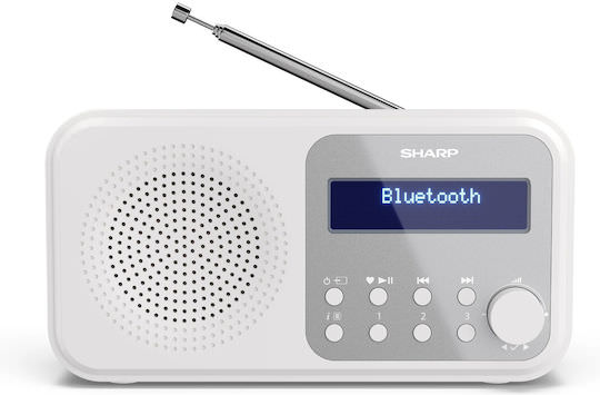 Sharp Tokyo Φορητό Ραδιόφωνο Επαναφορτιζόμενο DAB+ με Bluetooth και USB Λευκό - Image 1