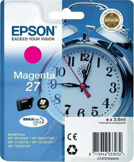 Epson 27 Γνήσιο Μελάνι Εκτυπωτή InkJet Ματζέντα (C13T27034010 C13T27034012) - Image 1