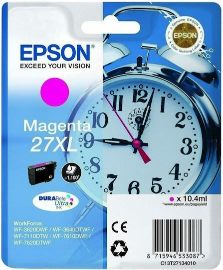 Epson 27XL Γνήσιο Μελάνι Εκτυπωτή InkJet Ματζέντα (C13T27134010 C13T27134012) - Image 1