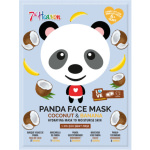 7th Heaven Animal Panda Coconut & Banana Sheet Μάσκα Προσώπου για Ενυδάτωση με Πράσινο Τσάι