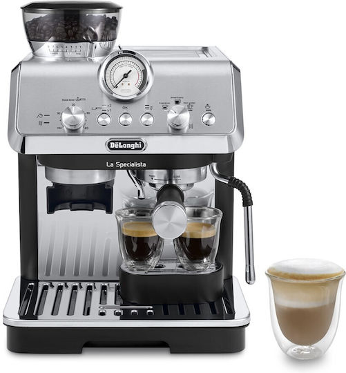 De'Longhi La Specialista Arte Αυτόματη Μηχανή Espresso 1400W Πίεσης 15bar με Μύλο Άλεσης Ασημί - Image 1