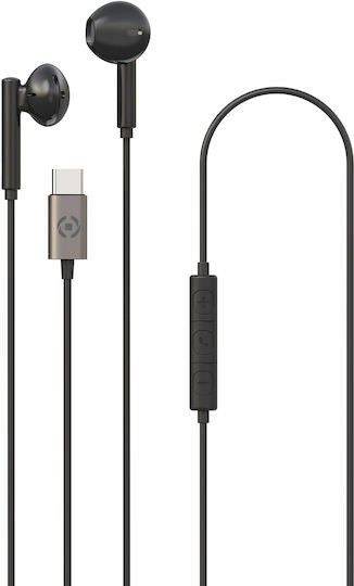 Celly UP1100 Earbuds Handsfree με Βύσμα USB-C Μαύρο - Image 1