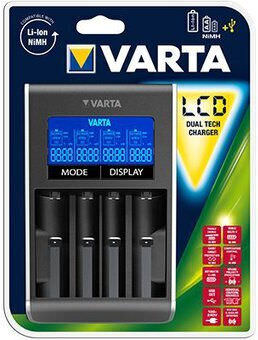 Varta Dual Tech Charger 4 Μπαταριών Li-ion/Ni-MH Μεγέθους AA/AAA/18650 - Image 1