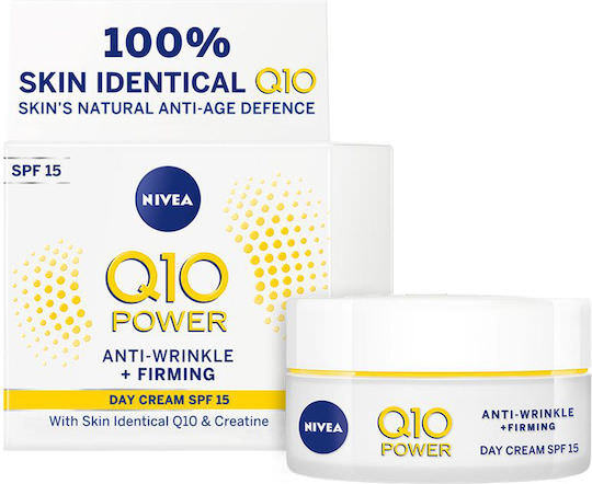 Nivea Q10 Power 24ωρη Αντιγηραντική Κρέμα Προσώπου Ημέρας με SPF15 με Coenzyme Q10 50ml - Image 1