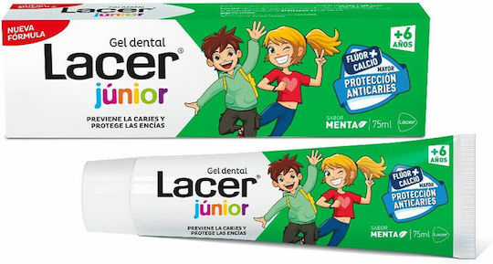 Lacer Παιδική Οδοντόκρεμα για 6+ Χρονών με Γεύση Μέντα 75ml - Image 1