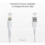 SBS USB to Lightning Cable Λευκό 1m (CABLEUSBIP589W) - Image 3