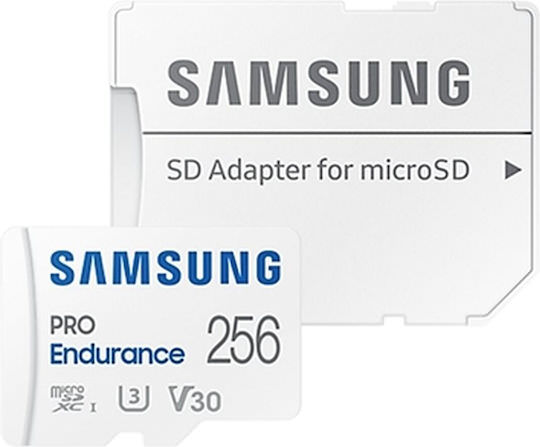 Samsung Pro Endurance (2022) microSDXC 256GB Class 10 U3 V30 UHS-I με αντάπτορα - Image 1