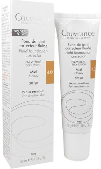 Eau Thermale Avène Couvrance Liquid Foundation SPF20 4.0 Miel 30ml - Image 1