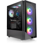 Thermaltake View 200 TG Gaming Midi Tower Κουτί Υπολογιστή με RGB Φωτισμό Μαύρο