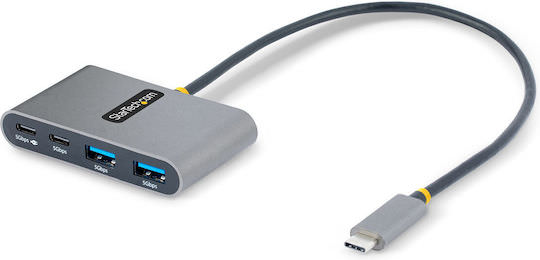 StarTech USB 3.2 Hub 4 Θυρών με σύνδεση USB-C & Θύρα Φόρτισης Γκρι - Image 1