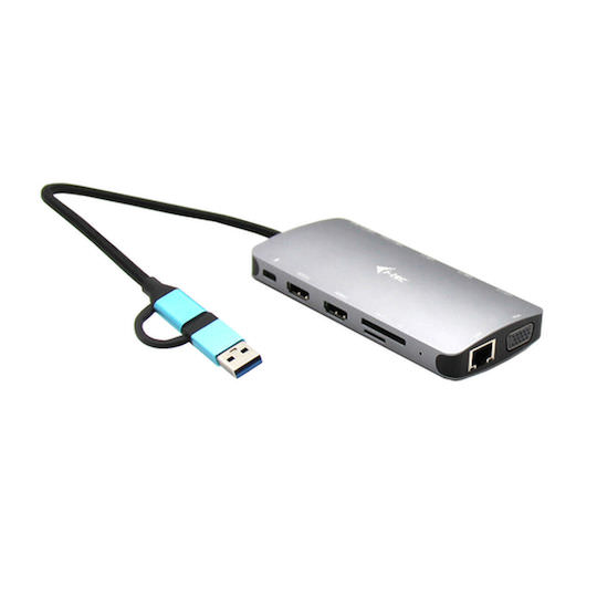 i-tec Nano Dock Thunderbolt 4 Docking Station με HDMI 4K PD Ethernet και συνδεση 3 Οθονών Ασημί - Image 1