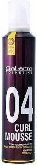 Salerm 04 Curl Mousse Αφρός Μαλλιών για Μπούκλες Extra-Strong Hold Curl 300ml - Image 1