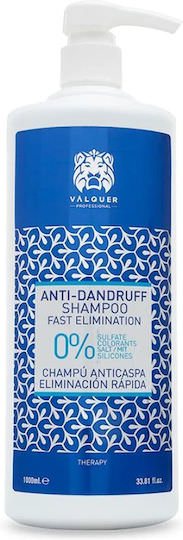 Valquer Anti Dandruff Fast Elimination Σαμπουάν κατά της Πιτυρίδας για Όλους τους Τύπους Μαλλιών 1000ml - Image 1
