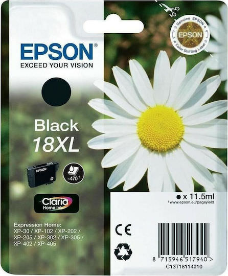Epson 18XL Γνήσιο Μελάνι Εκτυπωτή InkJet Μαύρο (C13T18114012 C13T18114010) - Image 1