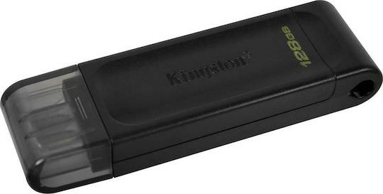 Kingston DataTraveler 70 128GB USB 3.2 Stick με σύνδεση USB-C Μαύρο - Image 1