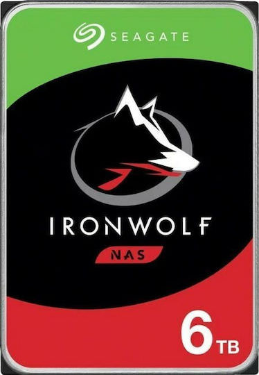 Seagate Ironwolf 6TB HDD Σκληρός Δίσκος 3.5" SATA III 5400rpm με 256MB Cache για NAS - Image 1
