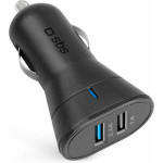 SBS Φορτιστής Αυτοκινήτου 12W με Θύρες: 2xUSB Μαύρος - Image 2