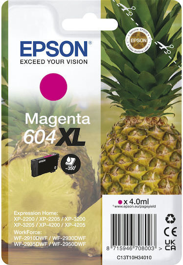 Epson 604XL Γνήσιο Μελάνι Εκτυπωτή InkJet Ματζέντα (C13T10H34010) - Image 1