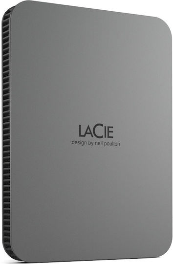 Lacie Mobile Drive Secure USB-C Εξωτερικός HDD 2TB 3.5" Space Grey - Image 1