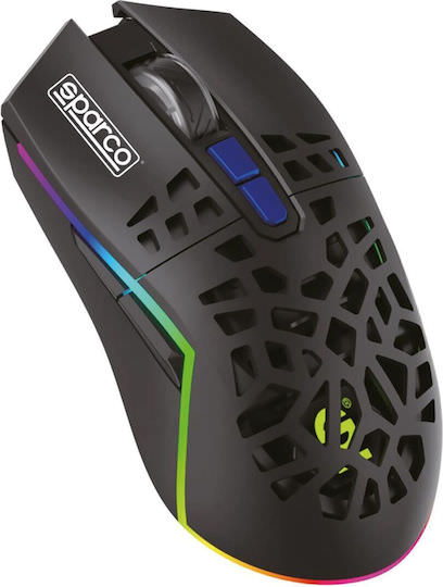 Sparco SPWMOUSE Ασύρματο RGB Gaming Ποντίκι 4800 DPI Μαύρο - Image 1