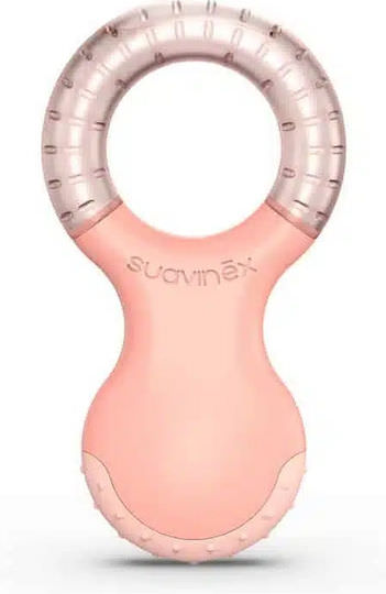 Suavinex Μασητικός Κρίκος Οδοντοφυΐας με Gel από Σιλικόνη για 4 m+ Ροζ - Image 1