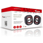 Equip Mini USB Speaker Ηχεία Υπολογιστή 2.0 με Ισχύ 3W Κόκκινα - Image 3