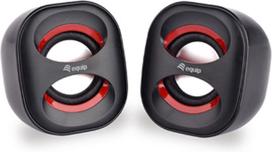 Equip Mini USB Speaker Ηχεία Υπολογιστή 2.0 με Ισχύ 3W Κόκκινα - Image 1