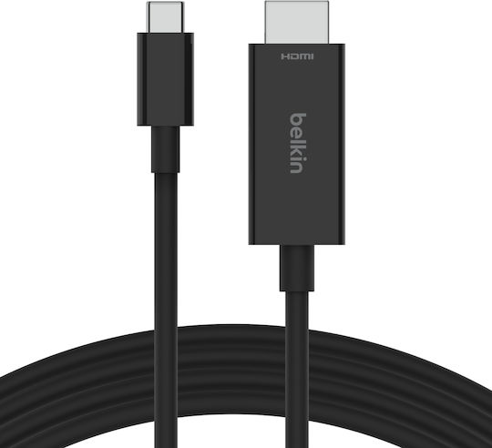 Belkin HDMI 2.1 Cable HDMI male - USB-C male 2m Μαύρο - Image 1