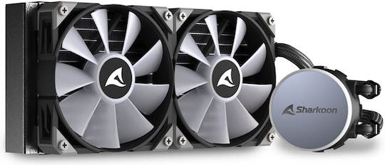 Sharkoon S70 Υδρόψυξη Επεξεργαστή Διπλού Ανεμιστήρα 120mm για Socket AM4/AM5/1700/1200/115x με ARGB Φωτισμό - Image 1