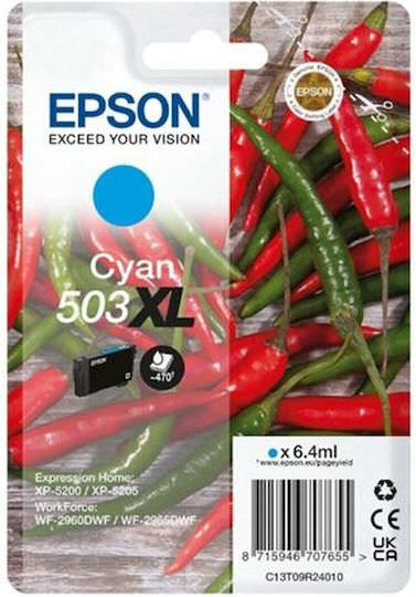 Epson 503XL Γνήσιο Μελάνι Εκτυπωτή InkJet Κυανό (C13T09R24010) - Image 1
