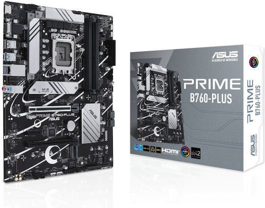 Asus Prime B760-Plus Motherboard ATX με Intel 1700 Socket 90MB1EF0-M0EAY0 - Image 1
