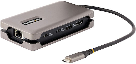 StarTech USB-C Docking Station με HDMI 4K PD Ethernet Γκρι (DKT31CH2CPD3) - Image 1