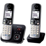 Panasonic KX-TG6862 Ασύρματο Τηλέφωνο Duo Μαύρο