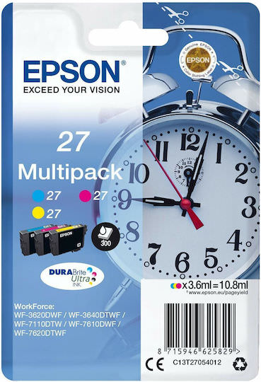 Epson Γνήσιο Μελάνι Εκτυπωτή InkJet Κίτρινο / Κυανό / Ματζέντα (C13T27054022) - Image 1