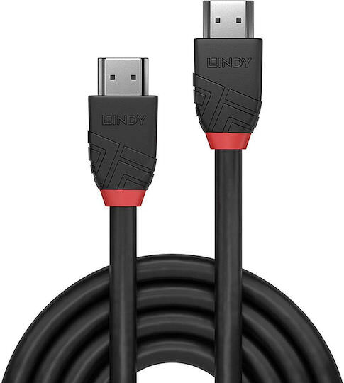 Lindy HDMI 2.0 Cable HDMI male - HDMI male 5m Μαύρο - Image 1