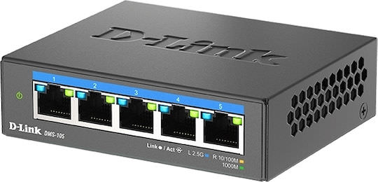 D-Link DMS-105 Unmanaged L2 Switch με 5 Θύρες Ethernet - Image 1