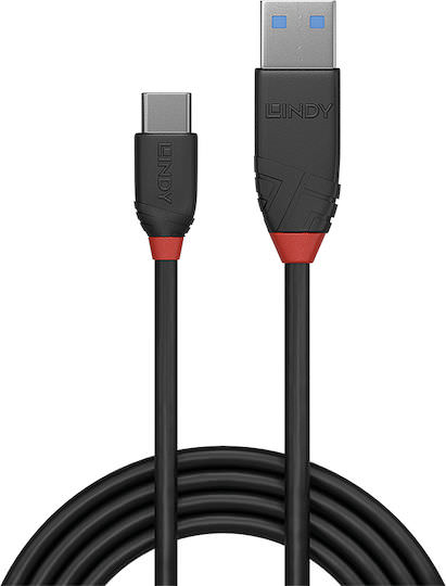 Lindy USB 3.2 Cable USB-C male - USB-A Μαύρο 1.5m (36917) - Image 1