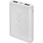 SBS ‎Pocket Line Power Bank 5000mAh με 2 Θύρες USB-A Λευκό - Image 2