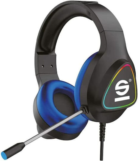 Sparco Over Ear Gaming Headset με σύνδεση 3.5mm / USB Black / Blue - Image 1