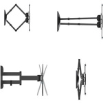 Meliconi Extra 400 SDRP Plus Βάση Τηλεόρασης Τοίχου με Βραχίονα έως 85" και 55kg - Image 2