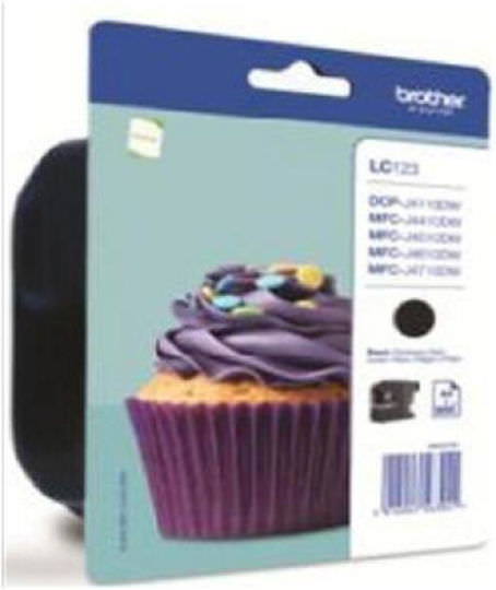 Brother LC123 Γνήσιο Μελάνι Εκτυπωτή InkJet Μαύρο (LC-123BKBP) - Image 1