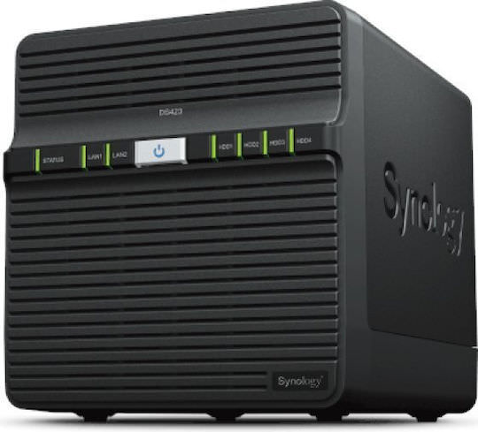 Synology DiskStation DS423 NAS Tower με 4 θέσεις για HDD/SSD και 2 θύρες Ethernet - Image 1