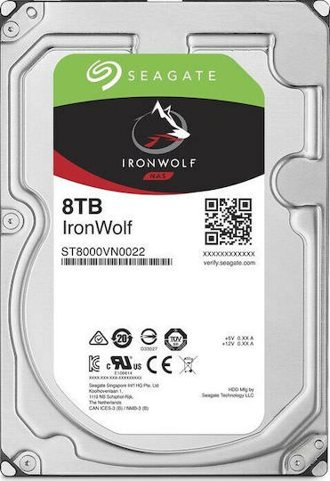 Seagate Ironwolf 8TB HDD Σκληρός Δίσκος 3.5" SATA III 7200rpm με 256MB Cache για NAS - Image 1
