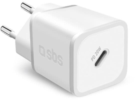 SBS Φορτιστής Χωρίς Καλώδιο GaN με Θύρα USB-C 20W Power Delivery Λευκός (TRGAN1C20W) - Image 1