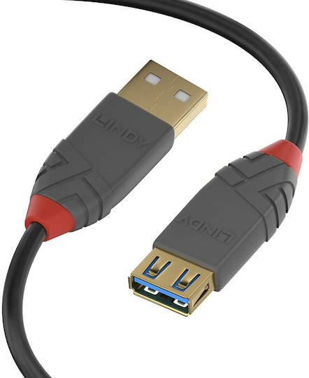 Lindy Regular USB 2.0 to micro USB Cable Μαύρο 2m (36762) - Image 1