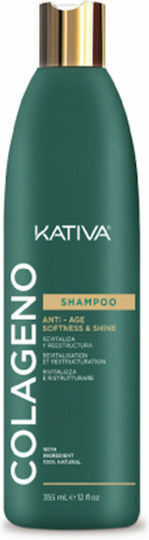 Kativa Colageno Anti-age Σαμπουάν Λάμψης για Όλους τους Τύπους Μαλλιών 355ml - Image 1