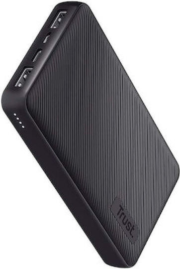Trust Primo Power Bank 15000mAh 15W με 2 Θύρες USB-A και Θύρα USB-C Μαύρο - Image 1