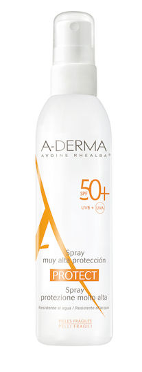 A-Derma Protect Αντηλιακή Λοσιόν για το Σώμα SPF50 σε Spray 200ml - Image 1