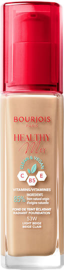 Bourjois Healthy Mix Clean Liquid Foundation 53W Light Beige 30ml - Image 1